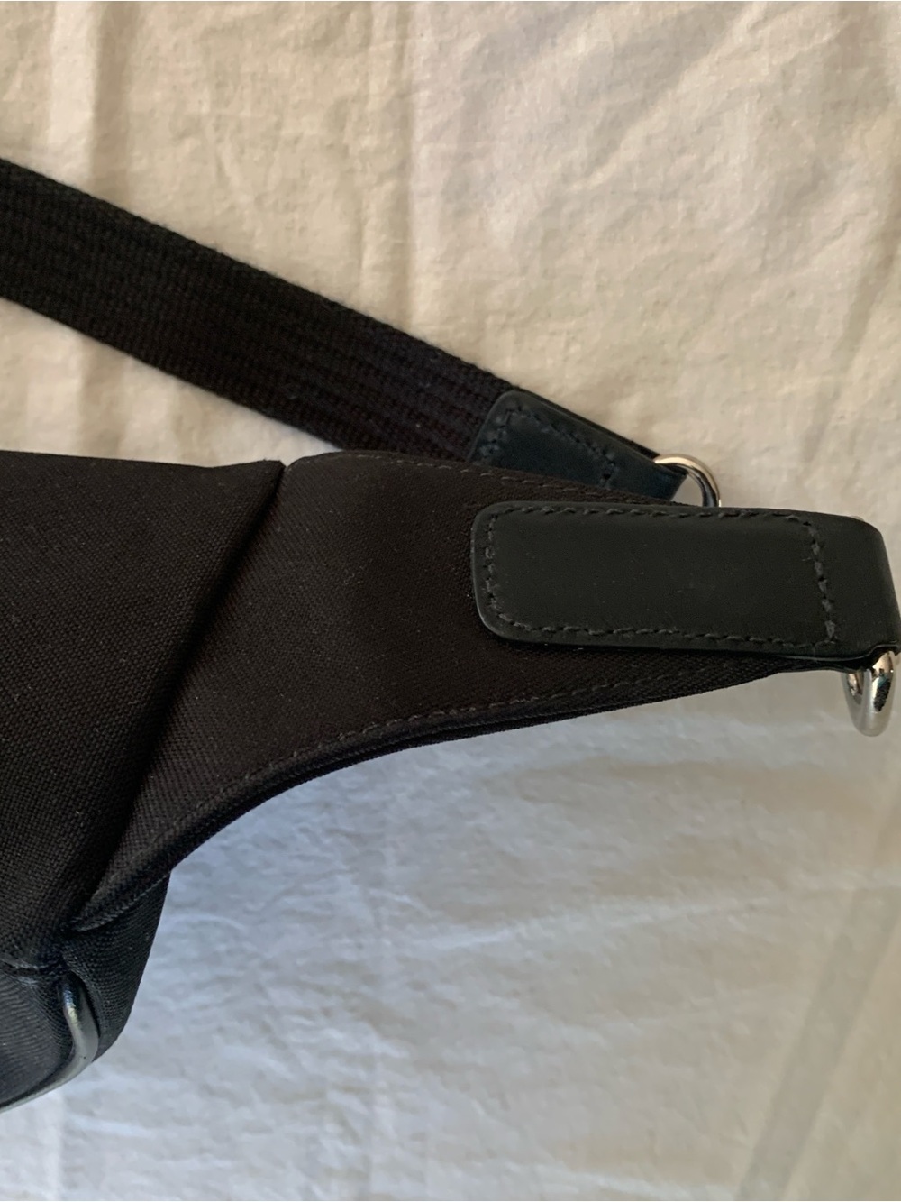 Coach Black Canvas Belt Bag with Silver Hardware - Picture 4 of 7